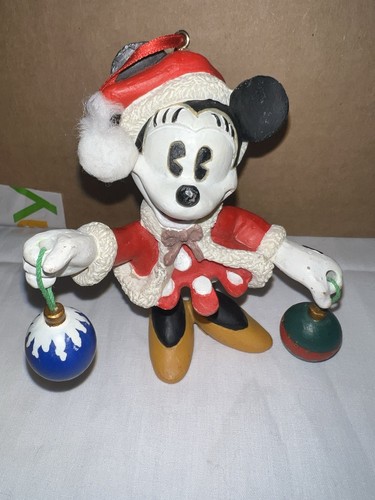 Minnie Mouse Mrs Claus Vintage Christmas Ornament 2 Balls Ornaments J6417 4 1/4” - Picture 2 of 17
