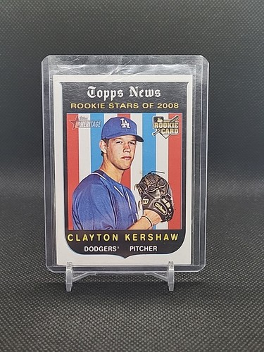 2008 Topps Heritage High Number - Rookie Stars of 2008 Clayton Kershaw #595 (RC) - Picture 1 of 4