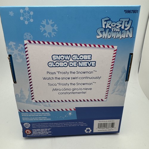 Frosty The Snowman Ornament Animated Snow Globe By Gemmy - Picture 4 of 4