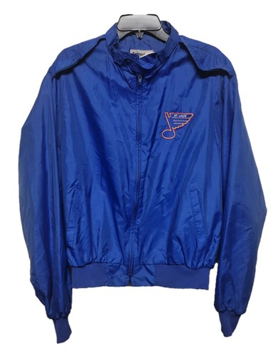 Vintage 80er Swingster St Louis Blues Hockey NHL Satin Reißverschluss Jacke Herren XL Made in USA - Bild 3 von 17