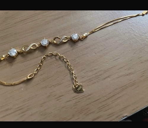 Sterling 925 Silver 18K Gold Plated Moissanite Bracelet - Picture 2 of 6