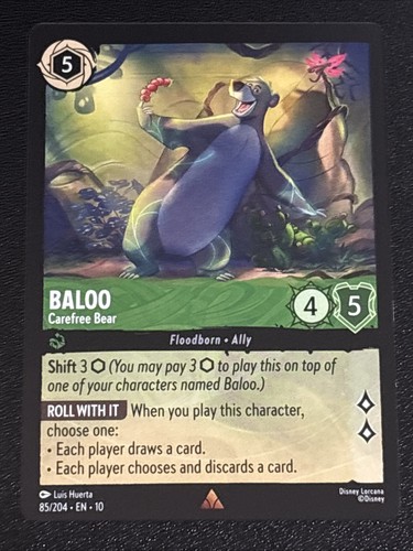 Disney Lorcana Whispers in the Well Baloo-Carefree Bear 85/204 NM Rare - Picture 1 of 2