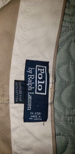 Pantalones Polo Clásicos Chino Caqui Ralph Lauren Hammond Para Hombre 40X30 Plisados Puños - Imagen 4 de 4