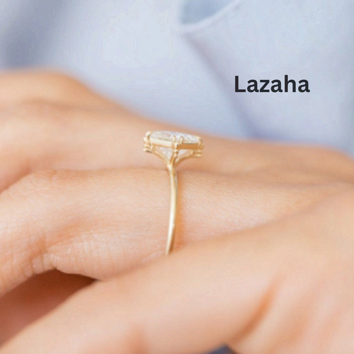 1.50 CT Princess Moissanite 18K White Gold Solitaire Ring In Rose Gold Plated - Bild 4 von 10