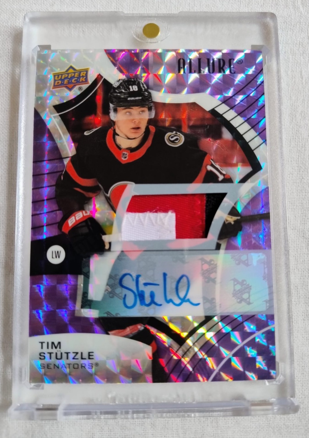 2021-22 Upper Deck Allure - Purple Diamond Auto Patch #80 Tim Stutzle /10