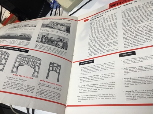 1950 1951 H.B. Smith Gusseisen Kessel Asbest Zement Katalog Westfield Masse - Bild 2 von 9
