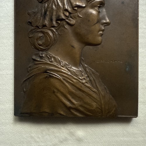 Antike französische G. Prvd'homme Bronzemedaille von 1919 mit dem Titel Lothringen - Bild 3 von 6
