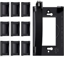 BESTTEN 10 Pack Indoor Outdoor Weatherproof Outlet Covers Auto-Close GFCI Black