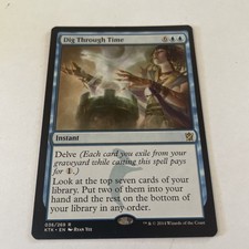 1x Dig Through Time NM-Mint, English Khans of Tarkir MTG Magic