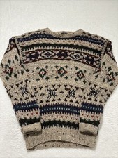 Woolrich Vintage 90s Hand Knit Geometric Colorful Sweater Men  s Small