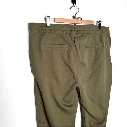 Gap Woman's Easy Straight Pull-on Pants Army Jacket Green Size XL Tall - Picture 3 of 8
