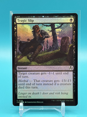 NM Retro Foil Tragic Slip, MTG, Innistrad Remastered, Magic the