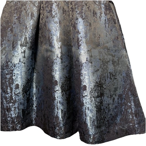 Vestido Vince Camuto Mujer 2 Brocado Metálico Cuello en V Plisado Bolsillos Cóctel Nuevo con Etiquetas - Imagen 4 de 13