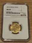 2012 -  1/4 oz $10 Gold Eagle - NGC MS69