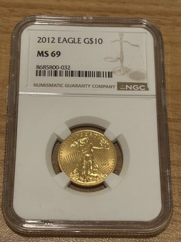 2012 -  1/4 oz $10 Gold Eagle - NGC MS69
