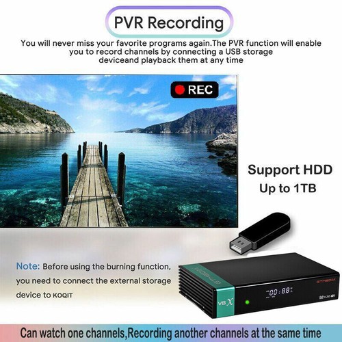 Receptor de satélite FTA DVB-S2/S2X Wifi H.265 HD 1080P PVR TV Box C/KU Bisskey EE. UU. - Imagen 10 de 15