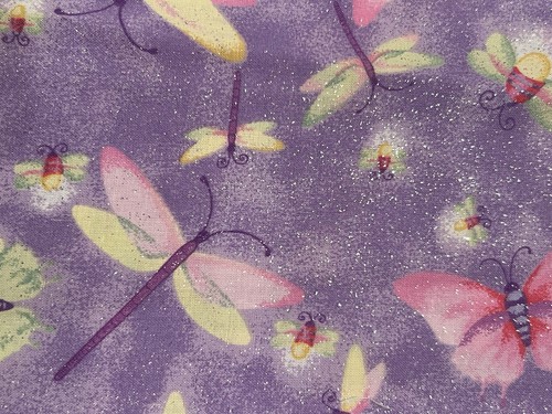 Quilt Fabric Sqs Fancy Nancy Ballerina Disney’s Tinker Bell Butterfly Glitter - Picture 4 of 7