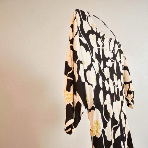 Diane von Furstenberg DVF Kleid Seide 100 Halbarm Größe 2 / S Vintage - Bild 3 von 9