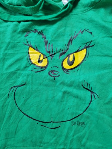 The Grinch Dr. Seuss Green Hoodie Sweatshirt Youth Boys Girls M (7-9) Christmas - Picture 4 of 8