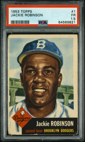 1953 Topps Jackie Robinson #1 PSA 1.5 HOF Vintage Eye Appeal Regrade Review Cand