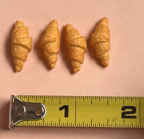 Dollhouse Miniature Food French Croissant Bakery Treat Handmade Mini - Picture 3 of 4