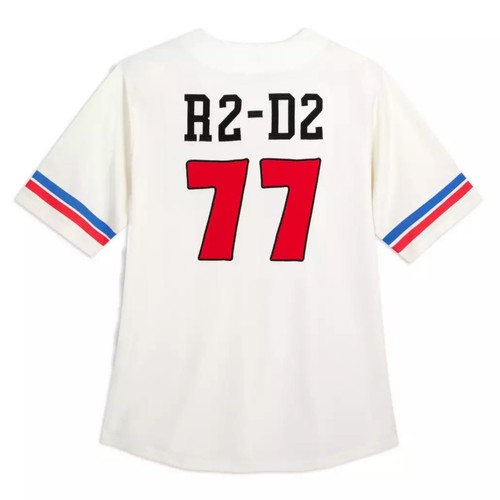 Disney Parks Star Wars New Hope R2-D2 #77 Baseball Jersey Size XS New 2024 - Picture 2 of 5