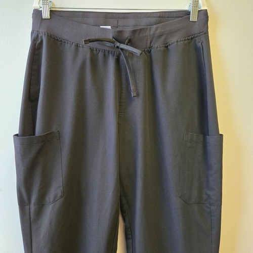 Mandala Women's Scrub Pants Straight Leg Black Large Tall - Picture 3 of 10