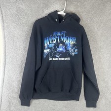 Mount Westmore Hoodie Mens Medium Black Fleece Sweatshirt Free Game Tour 2022