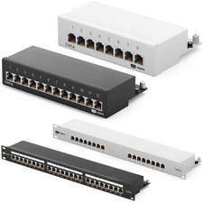Cat 6 Cat.6 Patchpanel 8/12/16/24-Port RJ45 g...