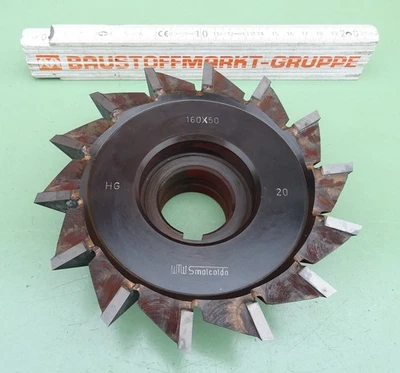 WMW WERKÖ SMALCALDA HM Winkelstirnfräser Winkelfräser 160x40 mm 50° Stirnfräser Austeckfräser Fräser