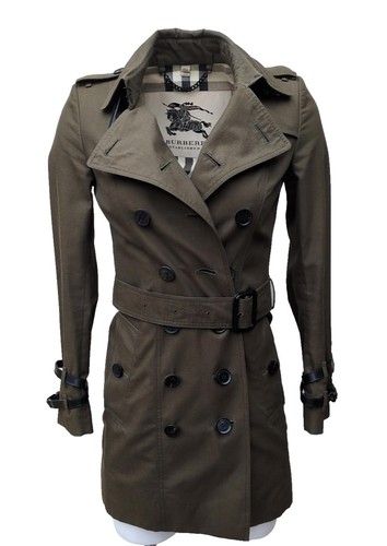 Burberry Sandringham Trenchcoat UK 2 USA 0 IT 34 XXS Mittellang Grün LTD ED - Bild 1 von 15