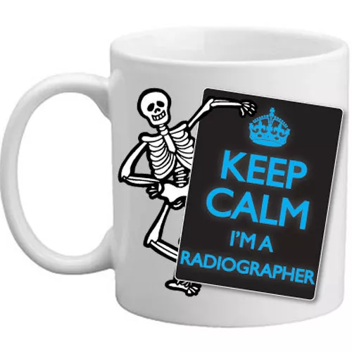 Keep Calm I'm A Radiographer Skeleton X-Ray Gift Doctor's Hospital Mug - Picture 1 of 2