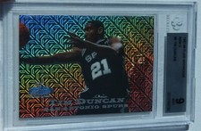 RC 1997-98 Rookie Tim Duncan Flair Showcase Row 0 #5 SN199/250 MINT BGS 9