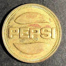 22.8mm Vintage Pepsi Camelot Park Brass Token - Modesto, CA