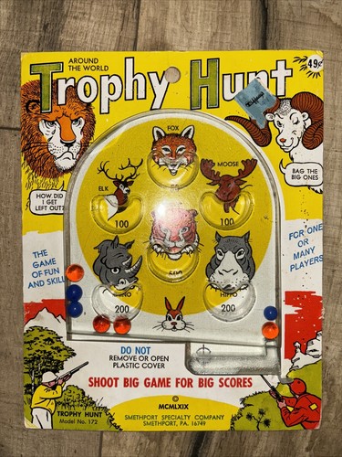 1969 Trophäenjagd Spiel Smethport Specialty Co #172 Tischplatte Flipper Skeetball