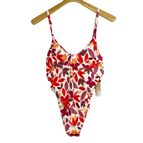 Swim Systems Pressed Petals Jane One Piece Bathing Swim Suit Floral Size Medium - Picture 2 of 14
