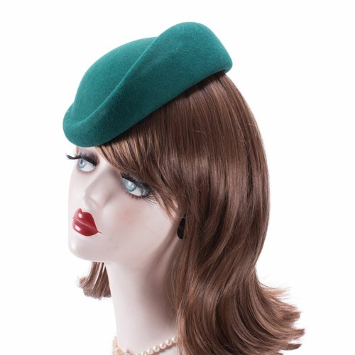1pc Wool Felt Pillbox Hats Dress Fascinators Party Hat Women Wedding Headwear Ac - Picture 11 of 25