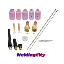 TIG Welding Torch 17/26 Gas Lens Kit Tungsten (Gray) 1/16-3/32 T53C | US Seller