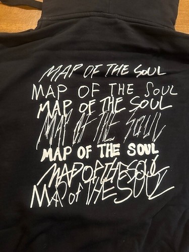 BTS Map of the Soul Tour Black Hoodie Official Size Large, Sweatshirt Long Sleev - Picture 3 of 8