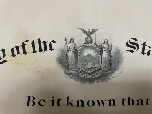 Antique 1907 University Of The State Of New York License To Practice Medicine  - Picture 4 of 10