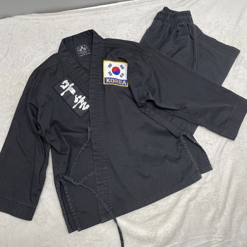 Sang Moo Sa Martial Arts Youth Gi Sz 1 Black MMA Mixed 2pc Jiu Jitsu Taekwondo * - Picture 1 of 15
