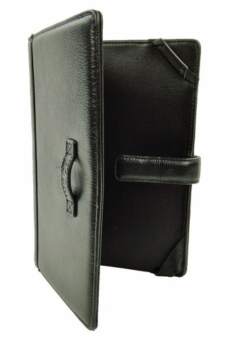 BODHI Italian Leather Kindle Book Jacket Cover Black - Picture 3 of 4