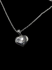Silver Tone "Daughter " Heart Pendant Necklace 10"