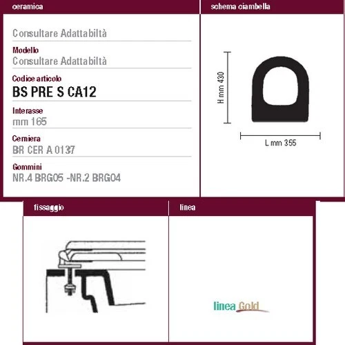 NUOVO SEDILE WC RC80 CERAMICA DOLOMITE ACB ERCOS Linea GOLD BAGNO COPERCHIO WC - Immagine 3 di 4