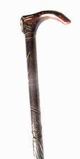1 African Hand Carved 32" Wooden Walking Stick/Cane