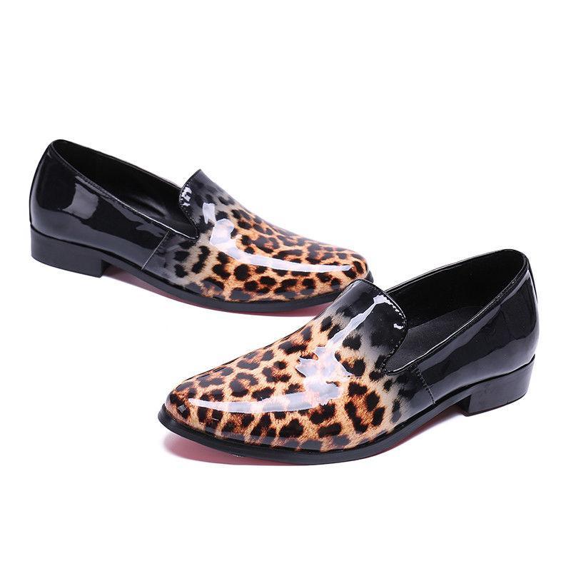 Uomo British Slip Slip British On Pelle Scarpe Occident Chic Design Leopard grain Loafer Hot de84d9 Uomo British Slip Slip British On Pelle Scarpe Occident Chic Design Leopard grain Loafer Hot de84d9