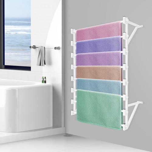 Wall Mounted Scarf Rack Modern Wall Display Rack Towels Storage Rack Indoor New - Picture 7 of 22