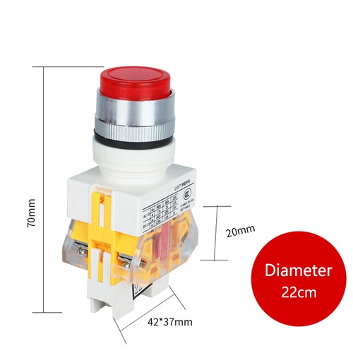 For DELIXI LAY7-11D Switch Button Power Self-reset Button with Light - Picture 12 of 19