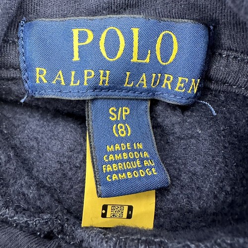 Polo Ralph Lauren Multi Pony Hoodie Navy Blue Boys Size S / 8 Preppy Classic Top - Picture 6 of 7