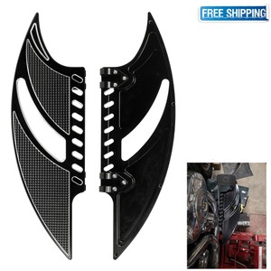CNC-Flame-Driver-Front-Floorboards-Pedals-Stretched-Insert-for-Harley-Touring